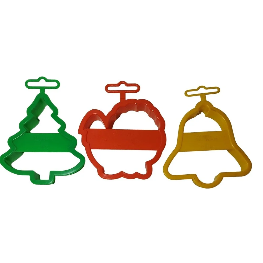 Vintage Wilton Cookie Cutters Christmas Tree‎ Turkey Bell 1992 and 1993